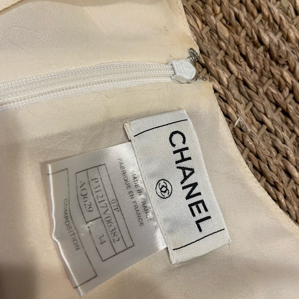 Chanel Cream Mini Shift Dress